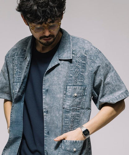 淡色處理 古巴襯衫 短袖