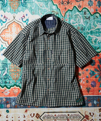 聯名 釣魚口袋 格紋襯衫 短袖