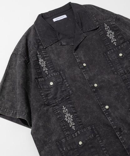 淡色處理 古巴襯衫 短袖