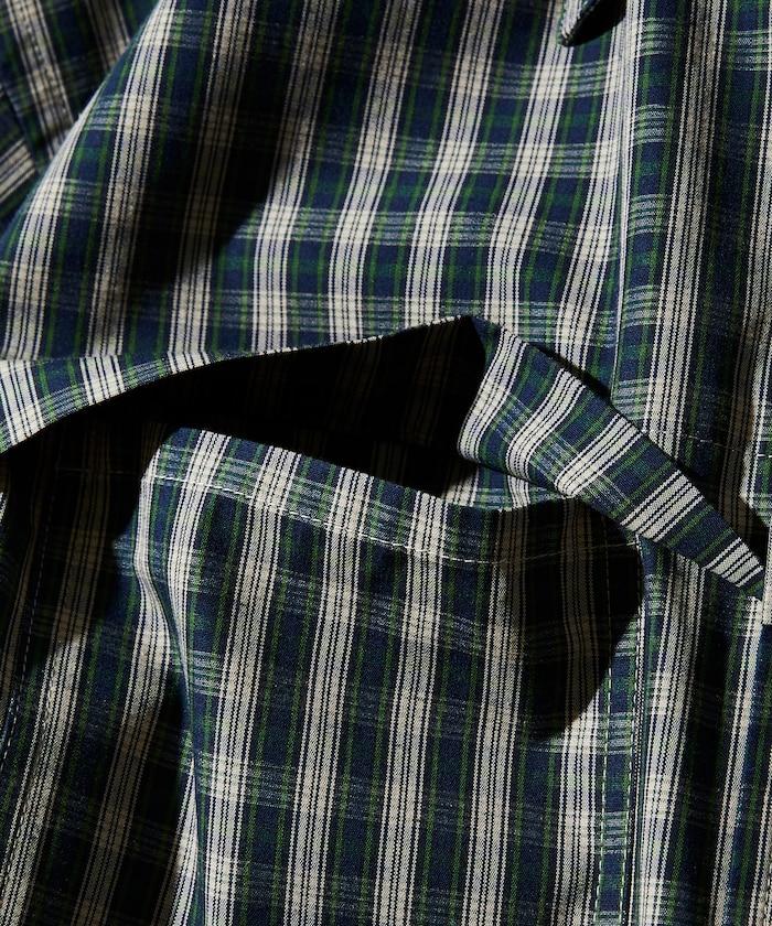 聯名 釣魚口袋 格紋襯衫 短袖