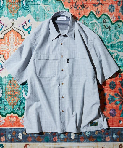 聯名 釣魚口袋 格紋襯衫 短袖