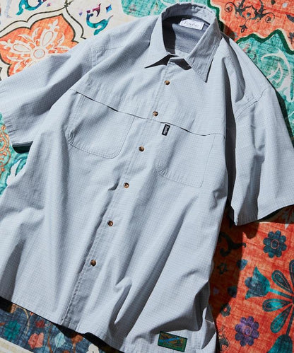 聯名 釣魚口袋 格紋襯衫 短袖