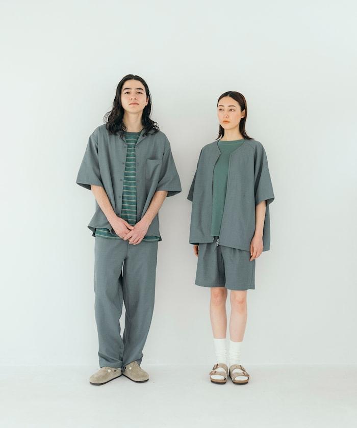 速乾材料 舒適版型 無領 棒球衫 短袖 亞麻風 居家護理