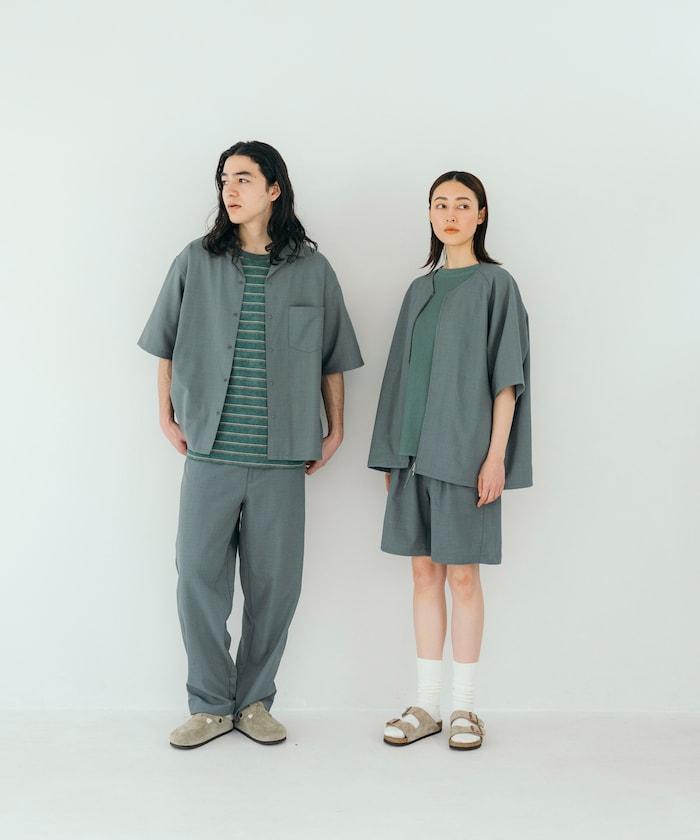 速乾材料 舒適版型 無領 棒球衫 短袖 亞麻風 居家護理