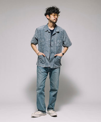 淡色處理 古巴襯衫 短袖