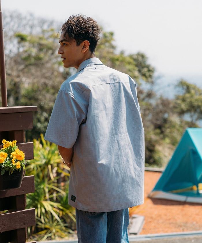 聯名 釣魚口袋 格紋襯衫 短袖