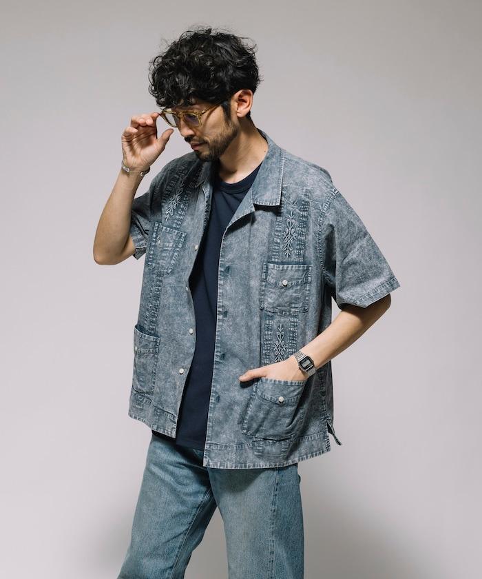 淡色處理 古巴襯衫 短袖