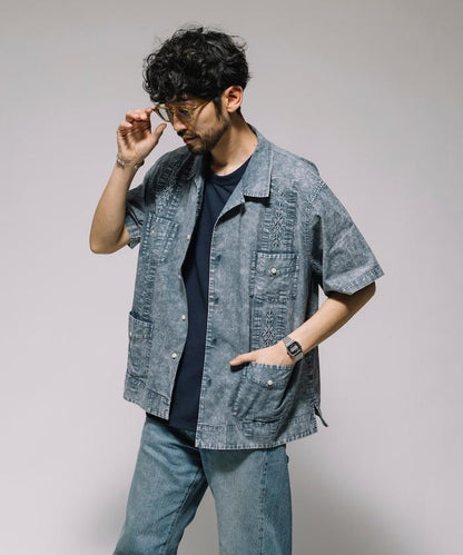 淡色處理 古巴襯衫 短袖