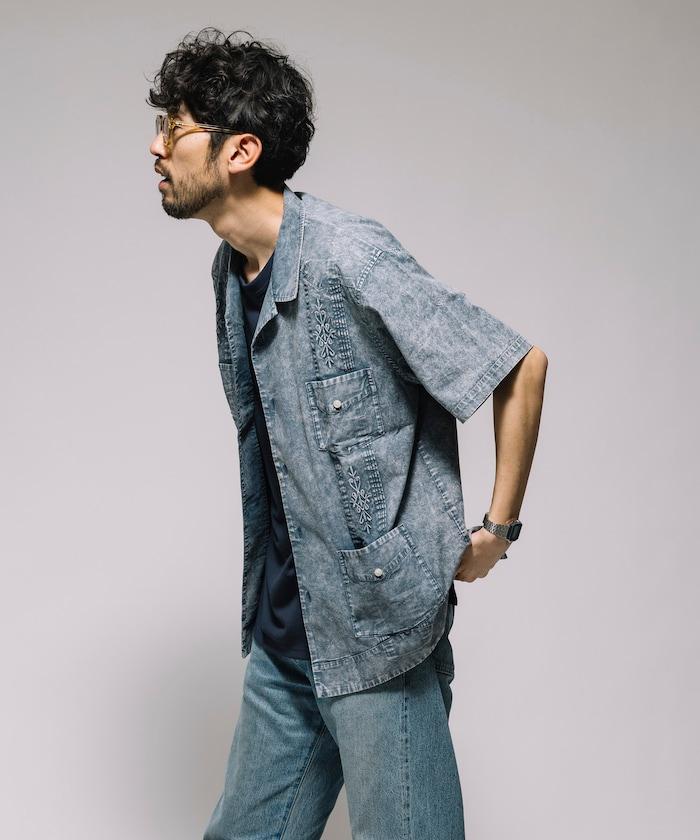 淡色處理 古巴襯衫 短袖