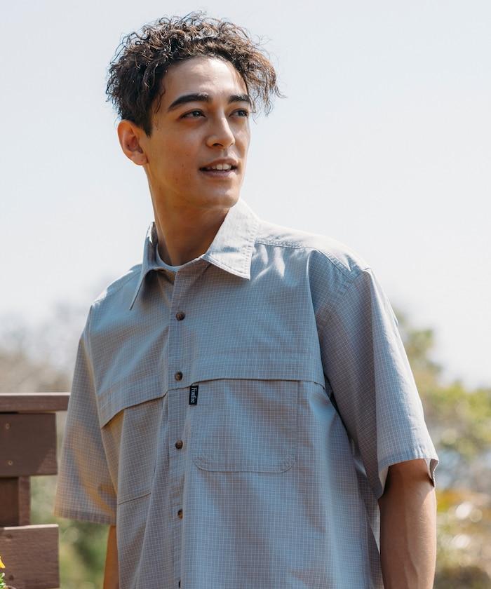 聯名 釣魚口袋 格紋襯衫 短袖