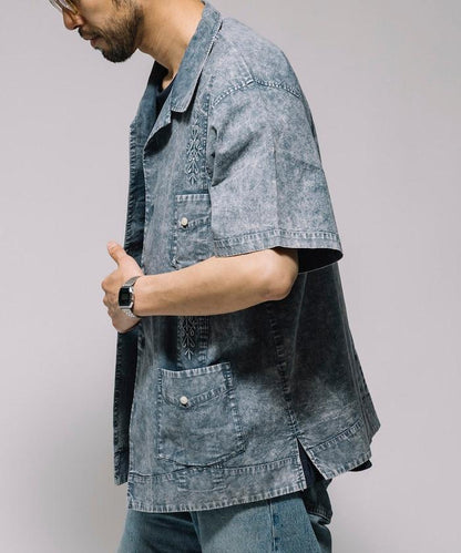 淡色處理 古巴襯衫 短袖