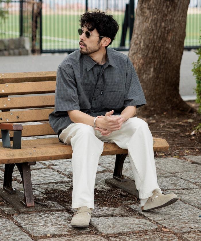 聯名 釣魚口袋 格紋襯衫 短袖