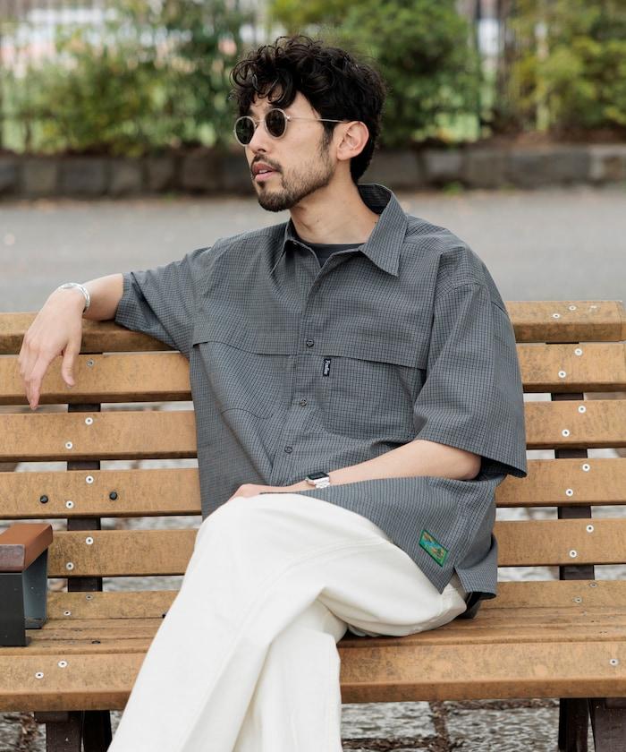 聯名 釣魚口袋 格紋襯衫 短袖