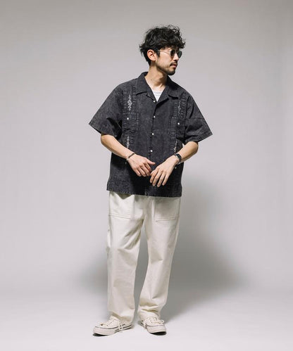 淡色處理 古巴襯衫 短袖