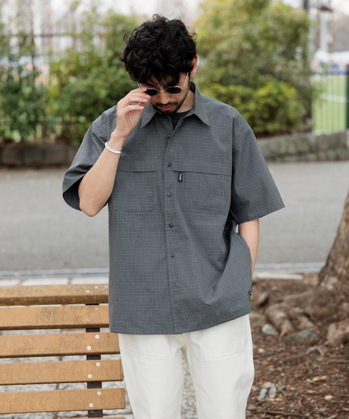 聯名 釣魚口袋 格紋襯衫 短袖