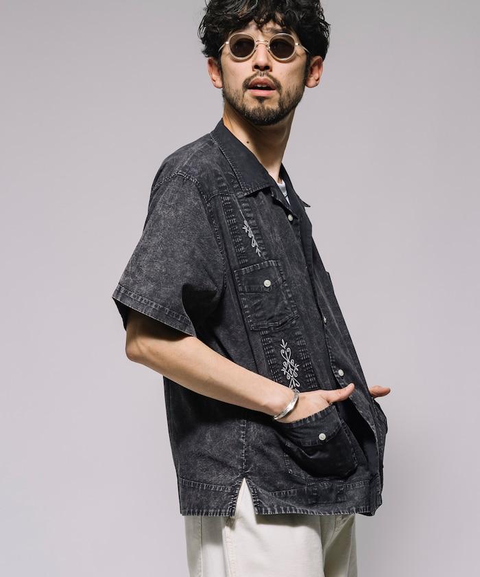 淡色處理 古巴襯衫 短袖