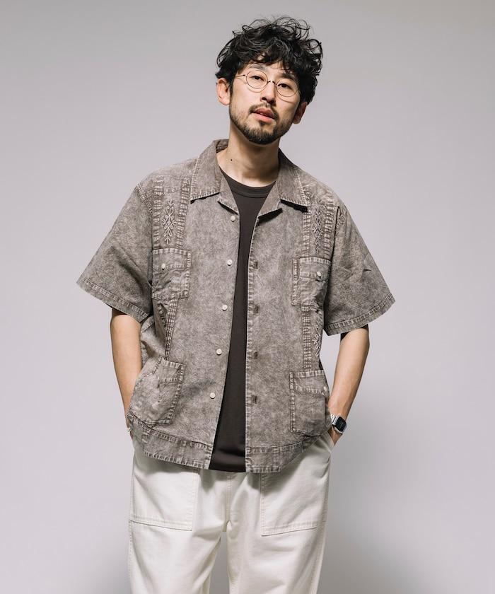淡色處理 古巴襯衫 短袖