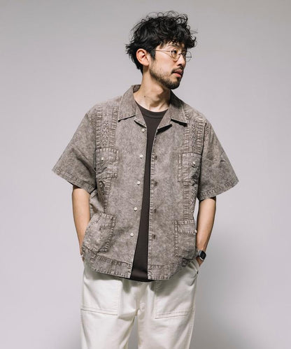 淡色處理 古巴襯衫 短袖