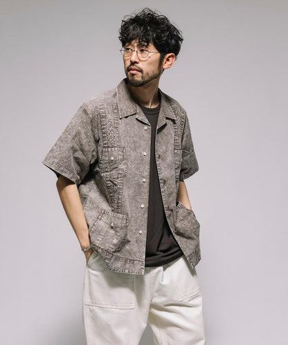 淡色處理 古巴襯衫 短袖