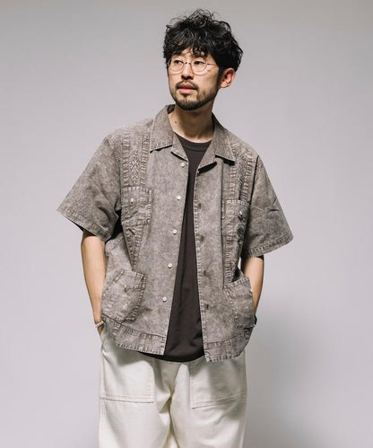 淡色處理 古巴襯衫 短袖