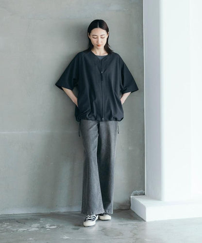 速乾材料 舒適版型 無領 棒球衫 短袖 亞麻風 居家護理