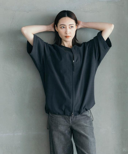 速乾材料 舒適版型 無領 棒球衫 短袖 亞麻風 居家護理