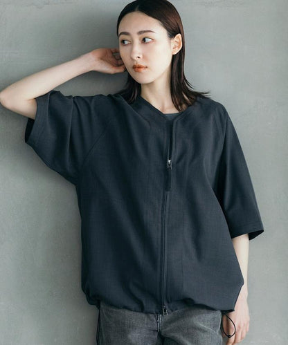 速乾材料 舒適版型 無領 棒球衫 短袖 亞麻風 居家護理