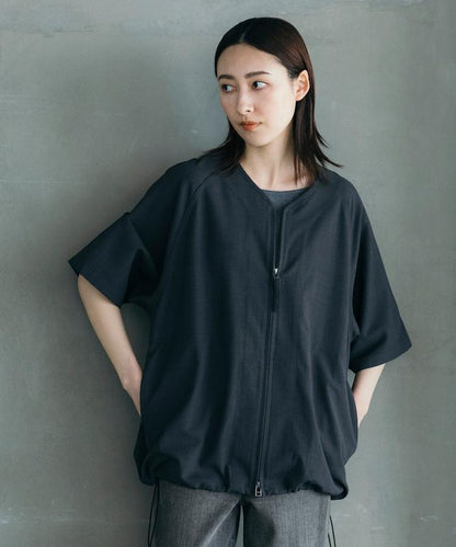 速乾材料 舒適版型 無領 棒球衫 短袖 亞麻風 居家護理