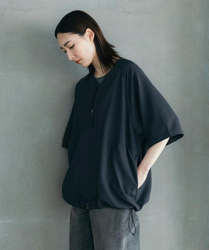 速乾材料 舒適版型 無領 棒球衫 短袖 亞麻風 居家護理