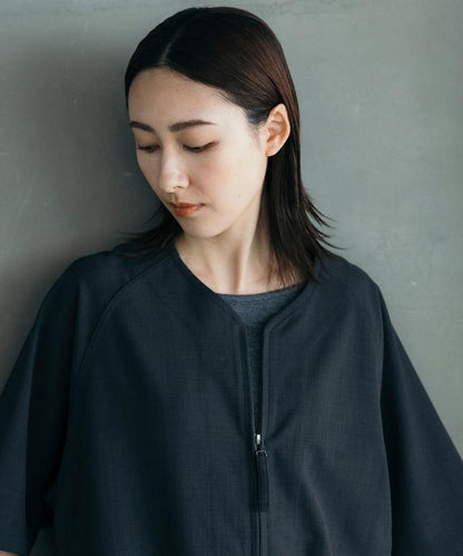 速乾材料 舒適版型 無領 棒球衫 短袖 亞麻風 居家護理