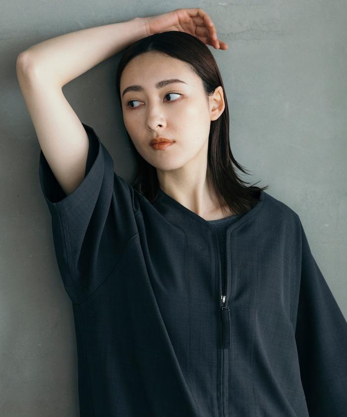 速乾材料 舒適版型 無領 棒球衫 短袖 亞麻風 居家護理