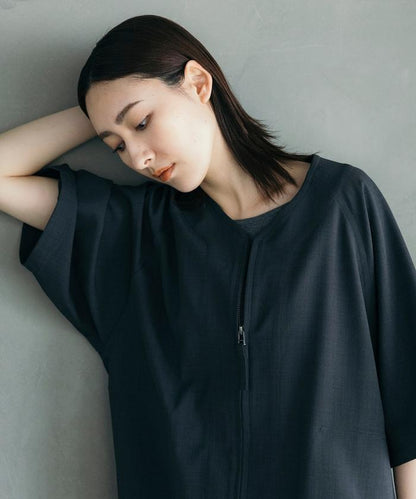 速乾材料 舒適版型 無領 棒球衫 短袖 亞麻風 居家護理