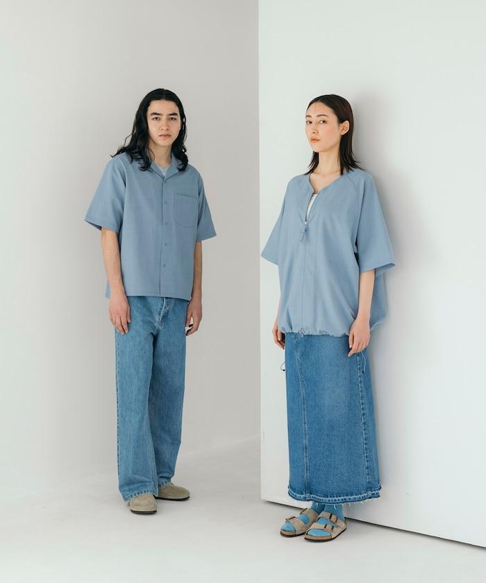 速乾材料 舒適版型 無領 棒球衫 短袖 亞麻風 居家護理