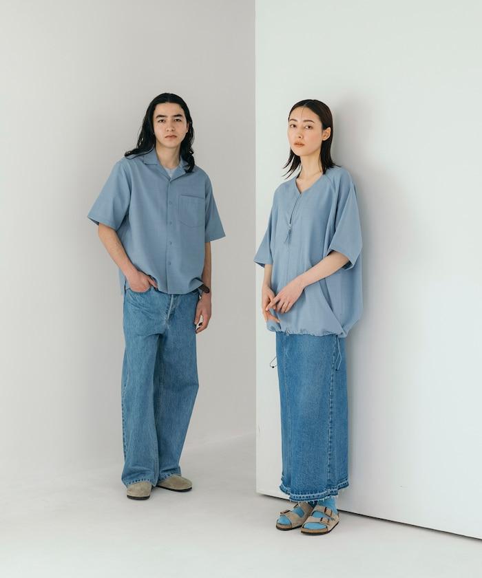 速乾材料 舒適版型 無領 棒球衫 短袖 亞麻風 居家護理