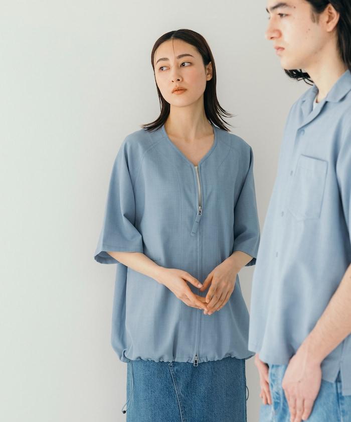 速乾材料 舒適版型 無領 棒球衫 短袖 亞麻風 居家護理