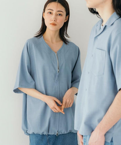 速乾材料 舒適版型 無領 棒球衫 短袖 亞麻風 居家護理