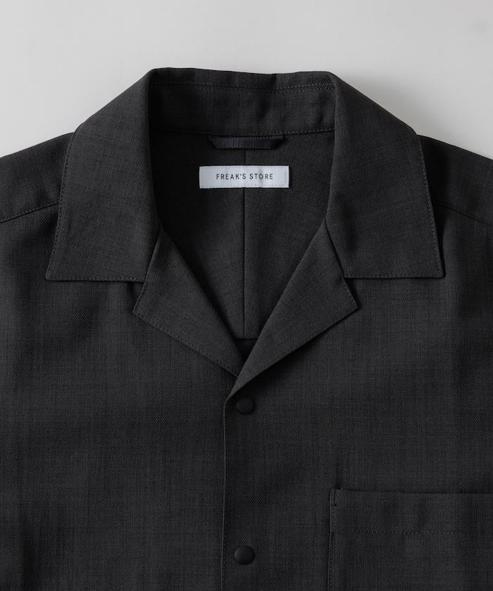 速乾材料 舒適版型 開領襯衫 短袖 亞麻風