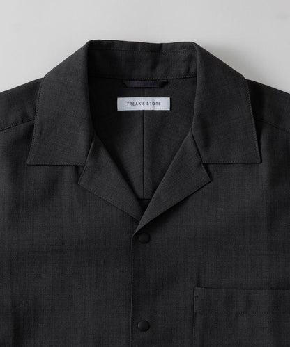 速乾材料 舒適版型 開領襯衫 短袖 亞麻風