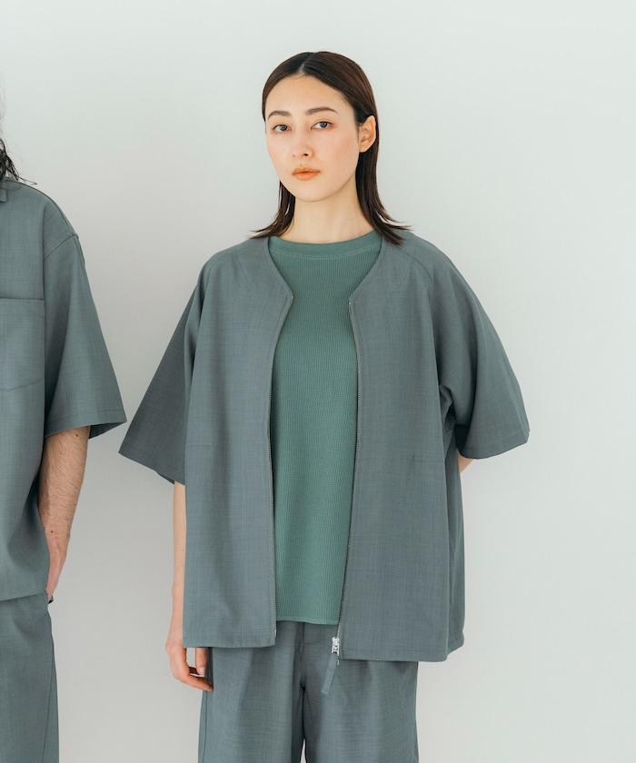 速乾材料 舒適版型 無領 棒球衫 短袖 亞麻風 居家護理