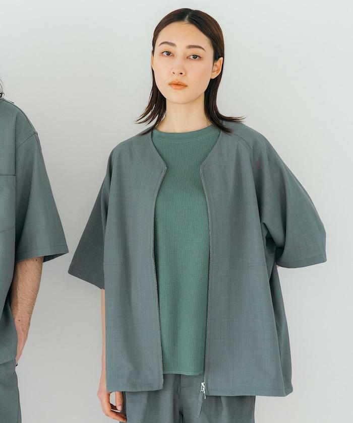 速乾材料 舒適版型 無領 棒球衫 短袖 亞麻風 居家護理