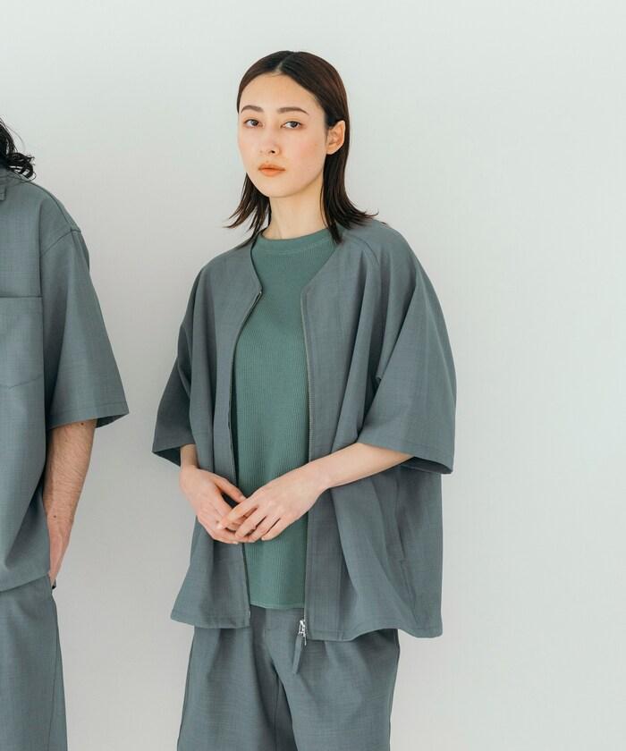 速乾材料 舒適版型 無領 棒球衫 短袖 亞麻風 居家護理