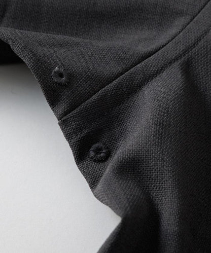 速乾材料 舒適版型 開領襯衫 短袖 亞麻風