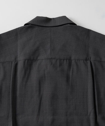 速乾材料 舒適版型 開領襯衫 短袖 亞麻風