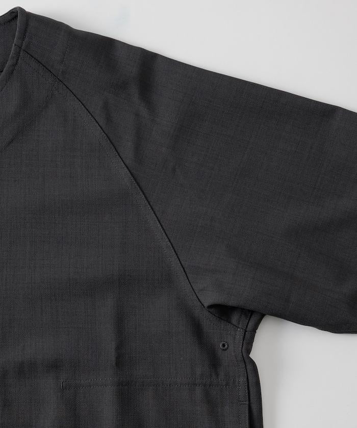 速乾材料 舒適版型 無領 棒球衫 短袖 亞麻風 居家護理