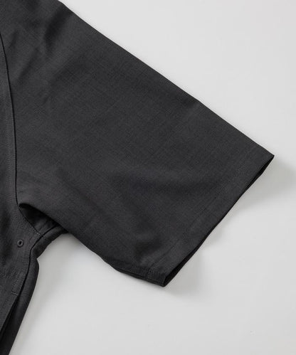 速乾材料 舒適版型 無領 棒球衫 短袖 亞麻風 居家護理