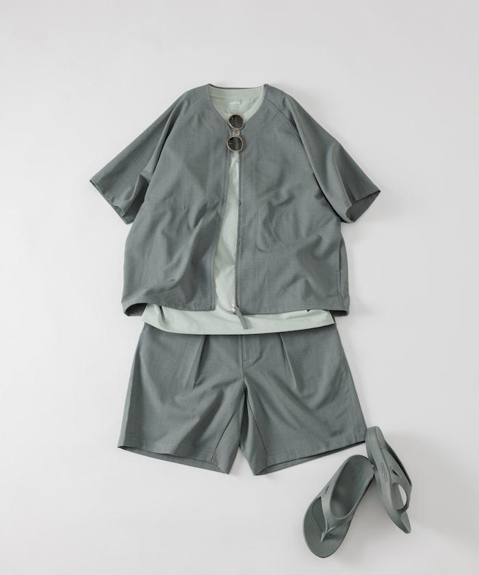 速乾材料 舒適版型 無領 棒球衫 短袖 亞麻風 居家護理