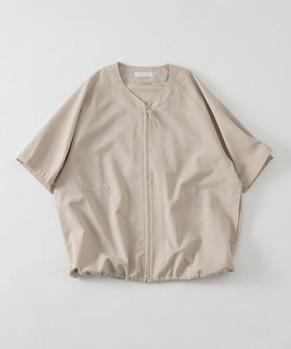 速乾材料 舒適版型 無領 棒球衫 短袖 亞麻風 居家護理