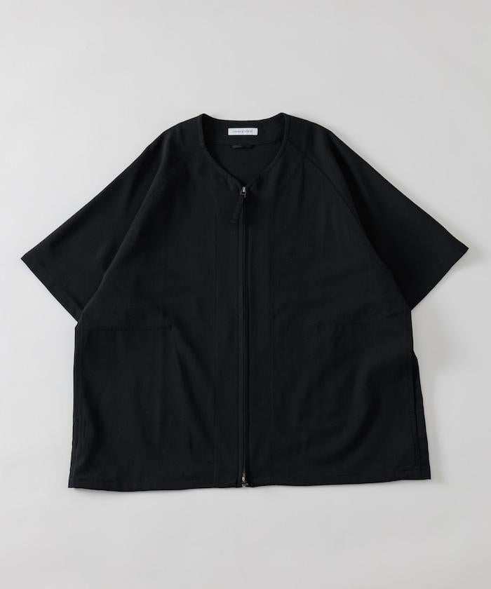 速乾材料 舒適版型 無領 棒球衫 短袖 亞麻風 居家護理