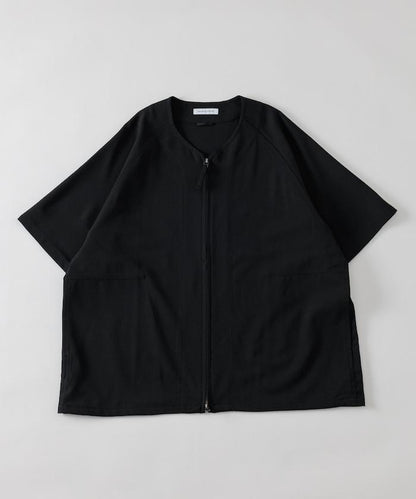 速乾材料 舒適版型 無領 棒球衫 短袖 亞麻風 居家護理