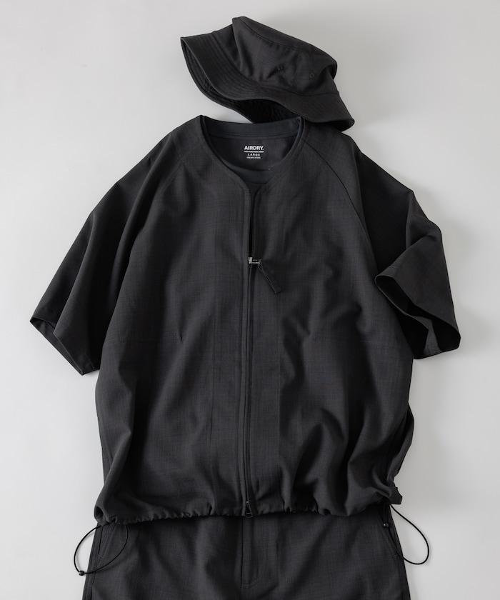 速乾材料 舒適版型 無領 棒球衫 短袖 亞麻風 居家護理